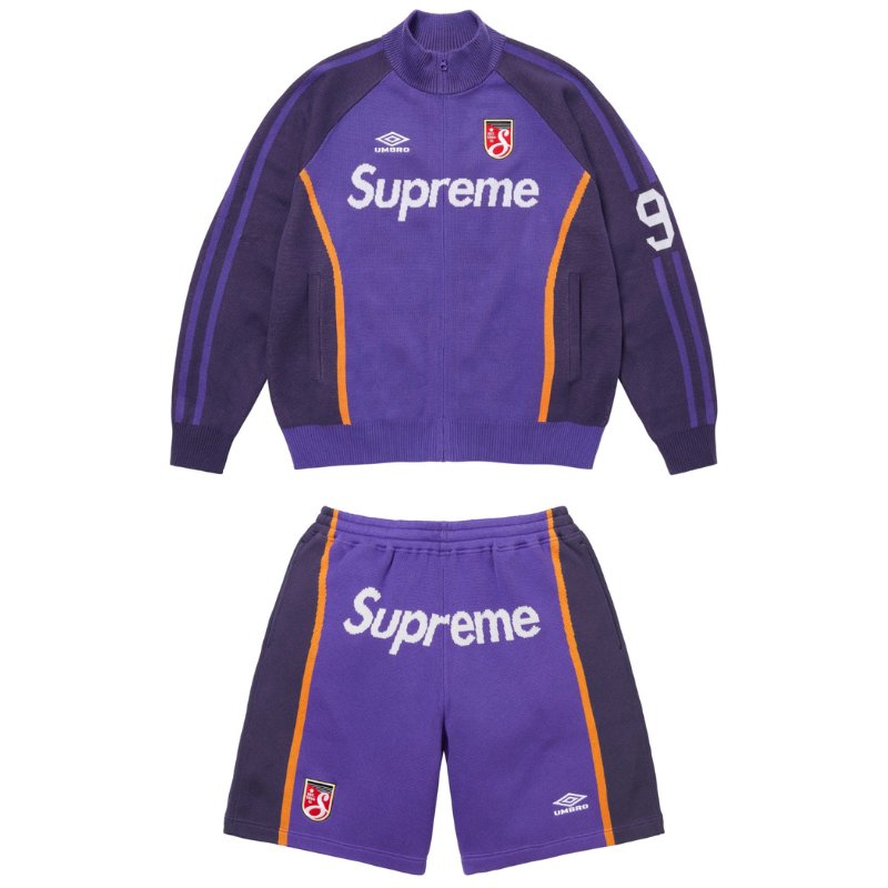 Conjunto Supreme x Umbro Zip Up Purple