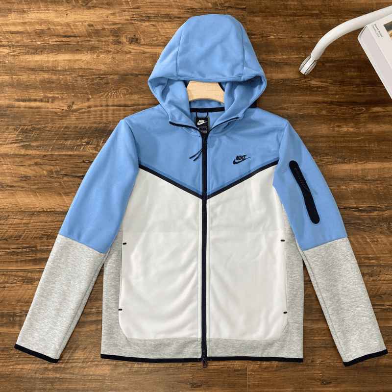 Conjunto Nike Tech Fleece Azul e Cinza
