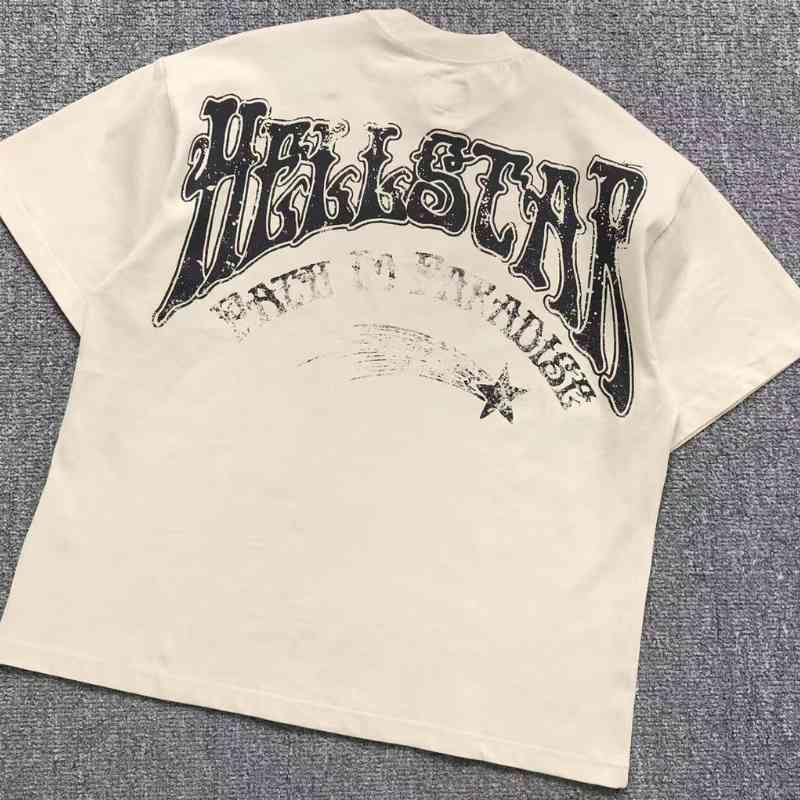 Camiseta Hellstar Crewneck Vintage Cream