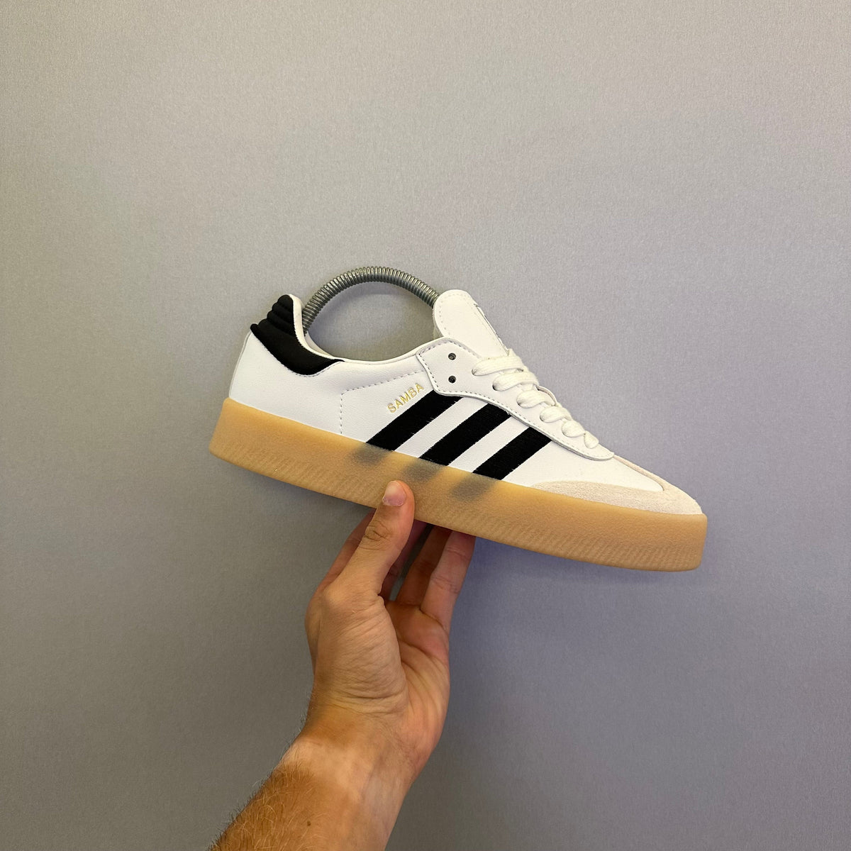 Adidas Sambae Cloud White Metallic Gold (Pronta Entrega)