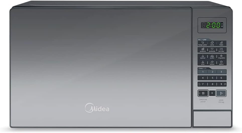 Forno Micro-ondas 20L Prata Espelhado Midea 110V 