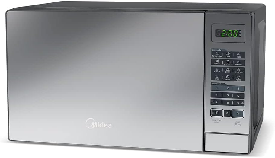 Forno Micro-ondas 20L Prata Espelhado Midea 110V 