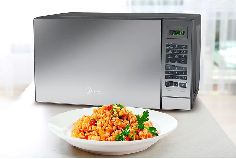 Forno Micro-ondas 20L Prata Espelhado Midea 110V 