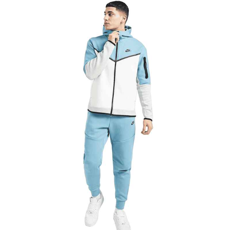 Conjunto Nike Tech Fleece Azul e Cinza