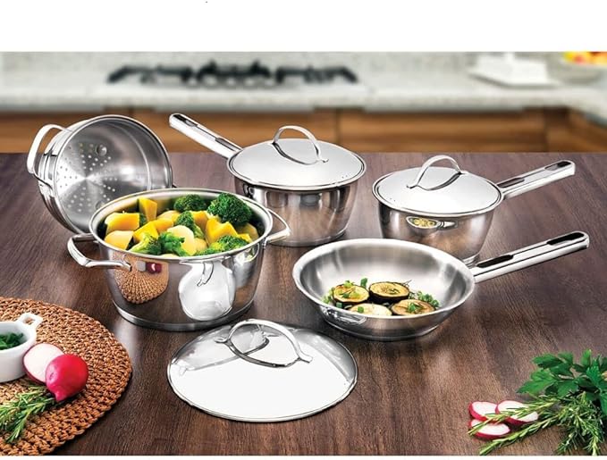Jogo de Panelas com Fundo Triplo 5 Peças Tramontina Inox + Pegador de Massa