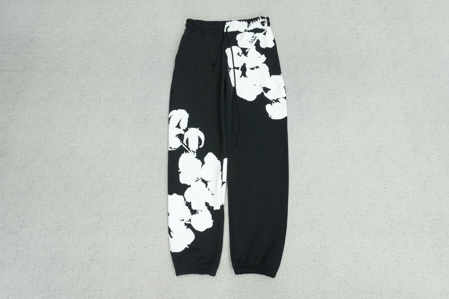 Calça Denim Tears Big Cotton Wreath Black