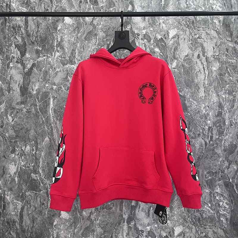 Moletom Chrome Hearts x Matty Boy Flames Vermelho
