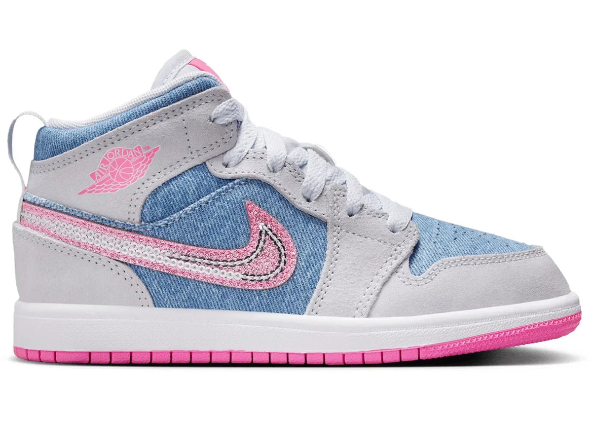 Jordan 1 Mid SE Denim Sequin