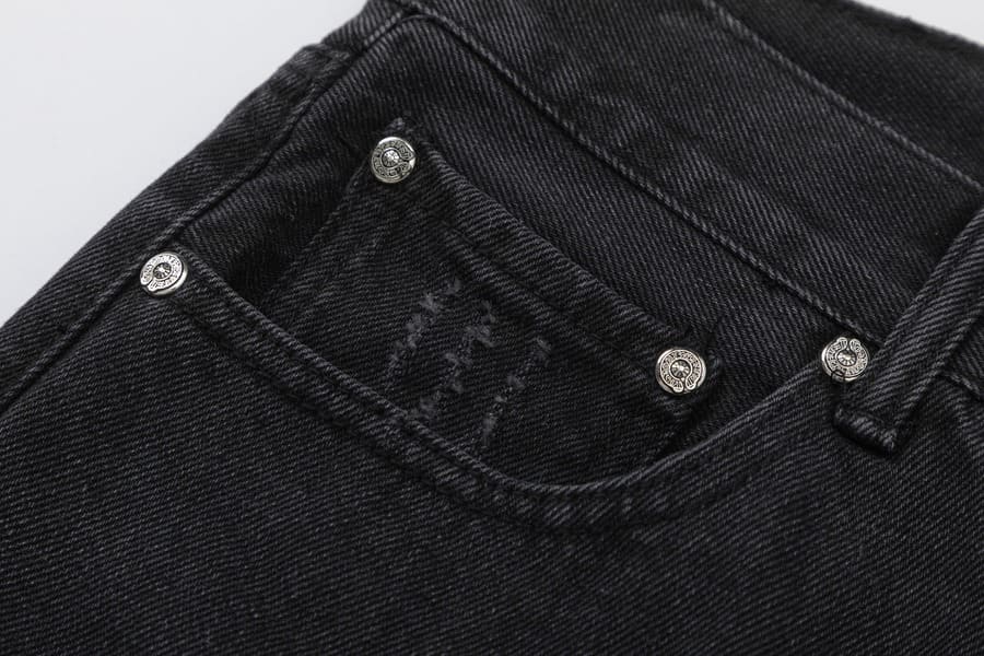 Bermuda Chrome Hearts Cross White Jeans
