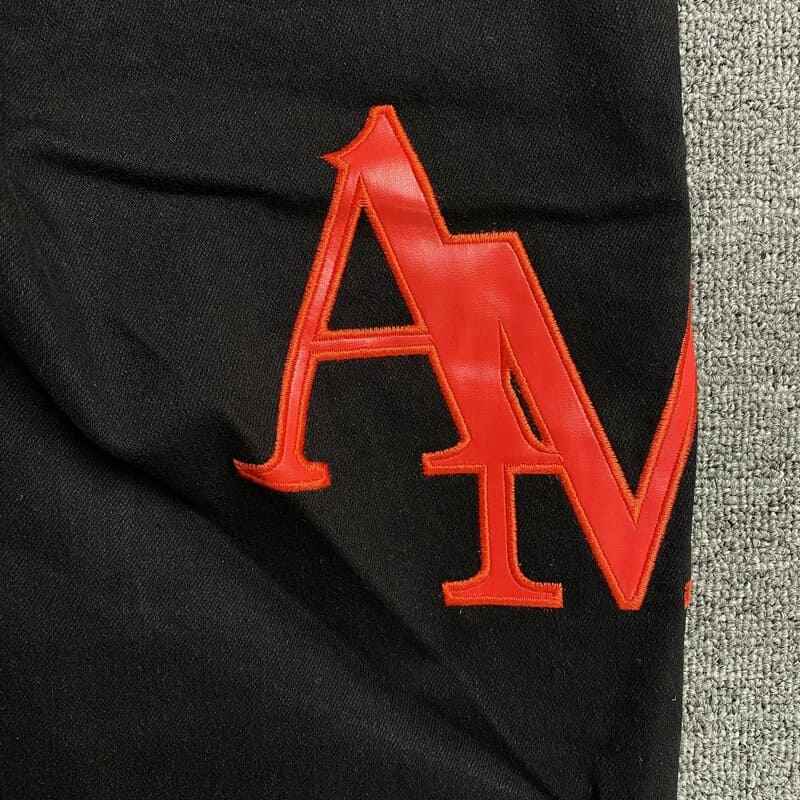 Calça Amiri Jeans Staggered Logo Preta