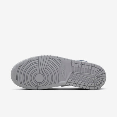 Tênis Jordan 1 Mid Wolf Grey Midnight Navy
