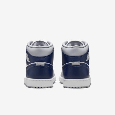 Tênis Jordan 1 Mid Wolf Grey Midnight Navy