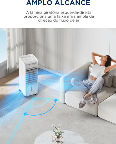 Climatizador de Ar Frio, 60W, 4,5L, Midea Branco, AKAF1