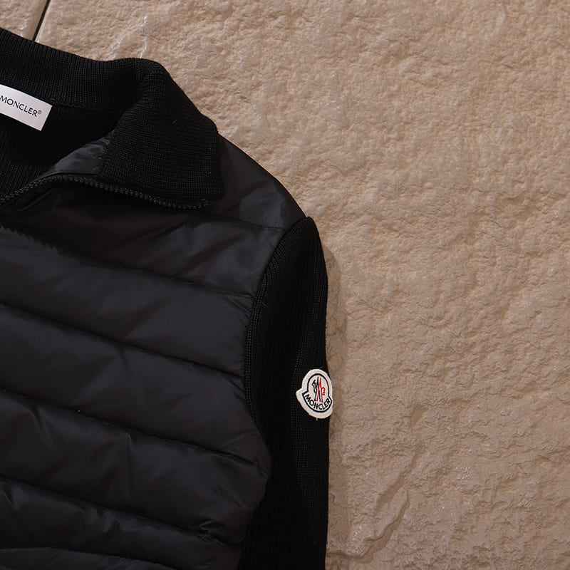 Jaqueta Moncler Matelassê knitting Preta