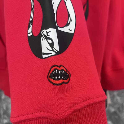 Moletom Chrome Hearts x Matty Boy Flames Vermelho
