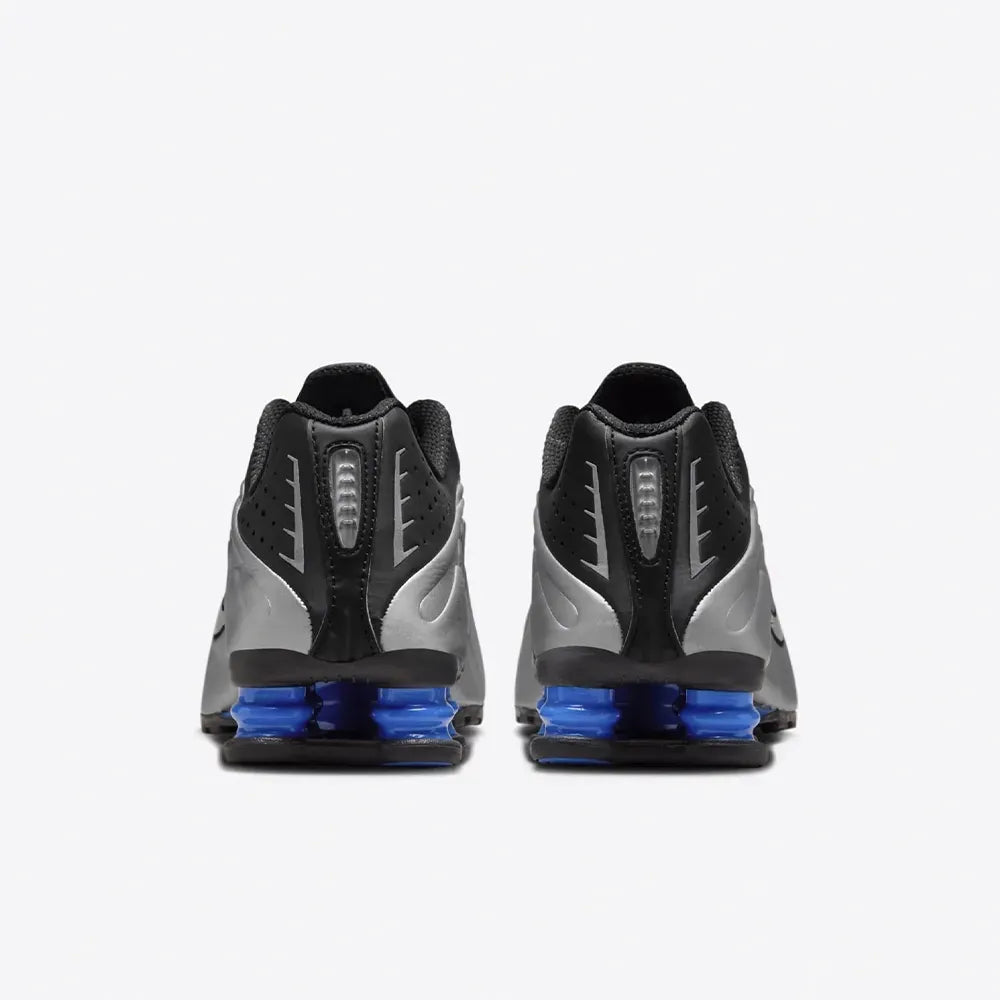 Nike Shox R4 Metallic Silver Black Racer Blue