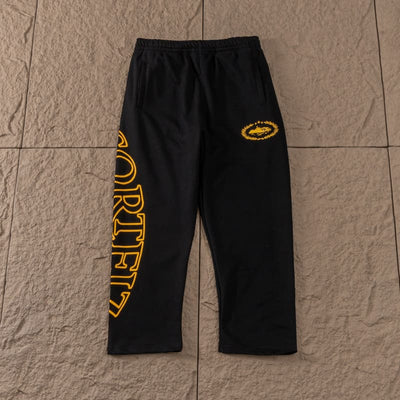 Conjunto Corteiz Superior Royale Preto/Amarelo