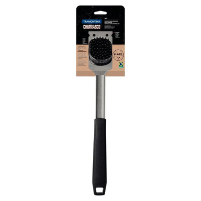 Escova para Grelhas Tramontina Churrasco Black em Aço Inox e Cabo de Polipropileno Preto com Raspador