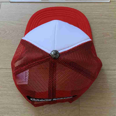 Boné Chrome Hearts King Taco Trucker Vermelho/Branco