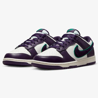Nike Dunk Low Chenille Swoosh Sail Grand Purple