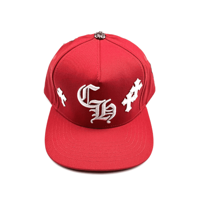 Boné Chrome Hearts Cross Patch Vermelho