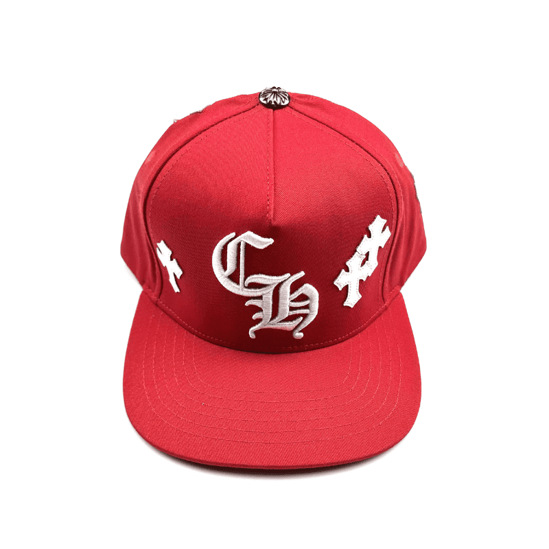 Boné Chrome Hearts Cross Patch Vermelho