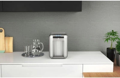 Purificador de Água Gelada Fria e Natural Elétrico Compacto Eletronico placa Electrolux cinza prata com Painel Touch Bivolt PE11X