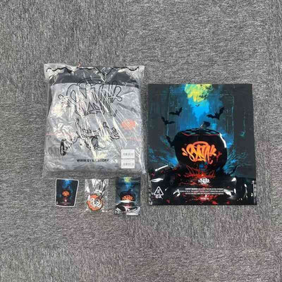 Conjunto Synaworld 'Syna Logo' Shell Black/Orange
