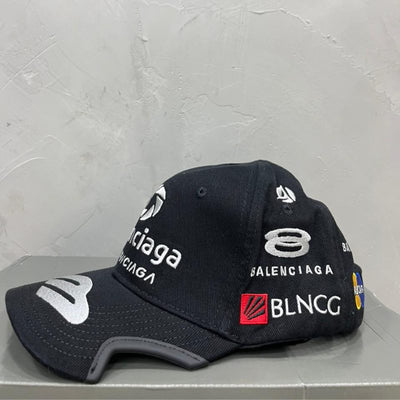 Boné Balenciaga Racer Cotton Drill Black
