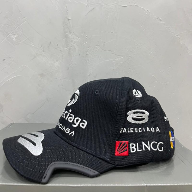 Boné Balenciaga Racer Cotton Drill Black