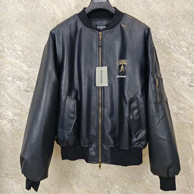 Jaqueta Balenciaga x Automobili Lamborghini Preta
