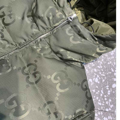 Jaqueta Gucci GG Canvas Jumbo Puffer Verde