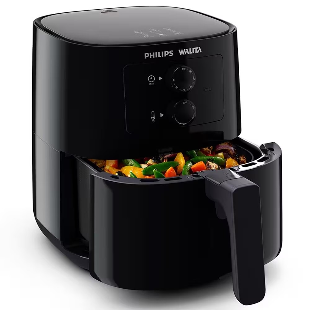 Fritadeira Elétrica Sem Óleo Air Fryer Philips Walita RI9201 4,1 L - Preta
