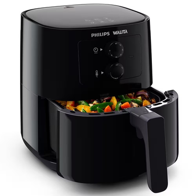 Fritadeira Elétrica Sem Óleo Air Fryer Philips Walita RI9201 4,1 L - Preta