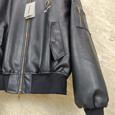Jaqueta Balenciaga x Automobili Lamborghini Preta