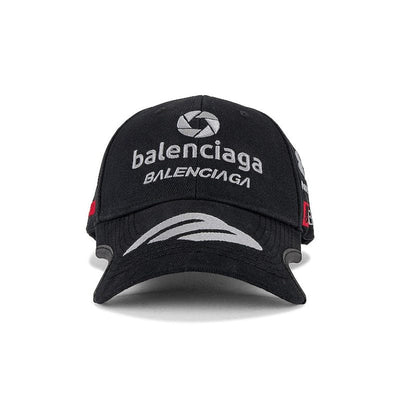 Boné Balenciaga Racer Cotton Drill Black