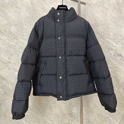 Jaqueta Chrome Hearts Monogram Print Puffer Black