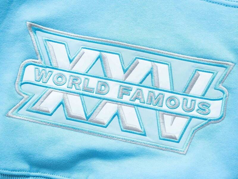Moletom Supreme Football Zip Up Hooded Light Blue