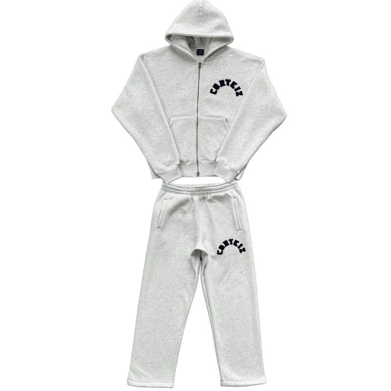Conjunto Moletom Corteiz Arch Cinza