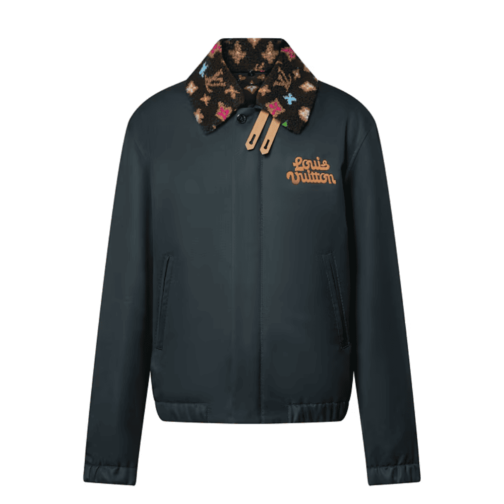 Jaqueta Louis Vuitton Aviator Monogram Fleece Collar