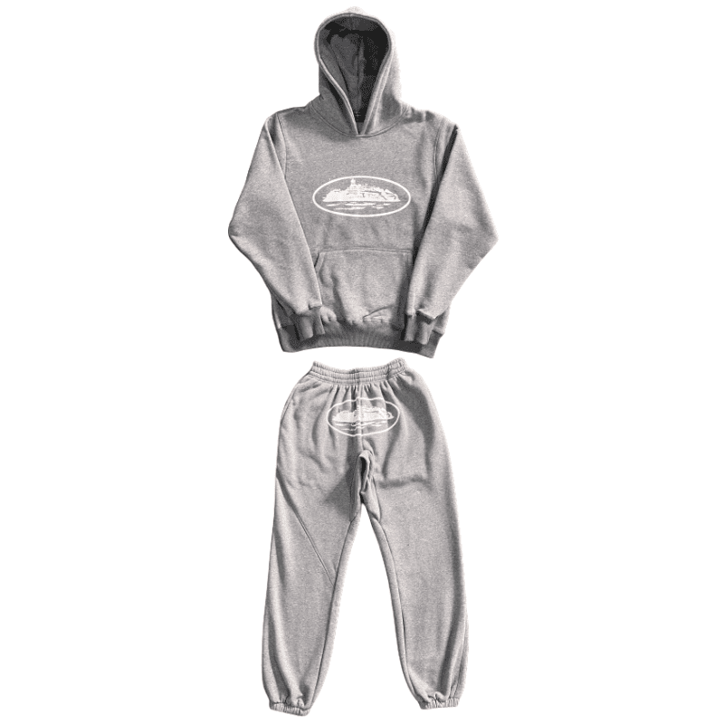 Conjunto Moletom Corteiz RTW Cinza