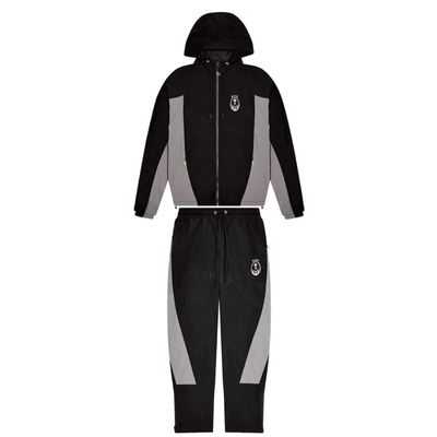 Conjunto Trapstar Irongate Football Tracksuit Preto/Cinza