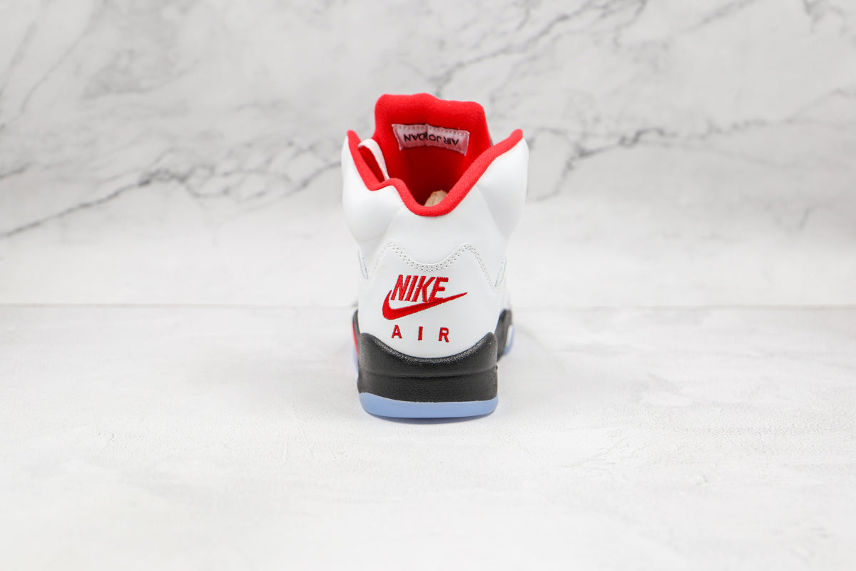 Jordan 5 Retro Fire Red Silver Tongue