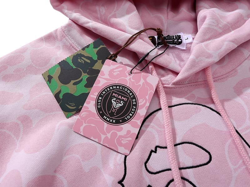 Moletom Bape x Inter Miami Camo Rosa