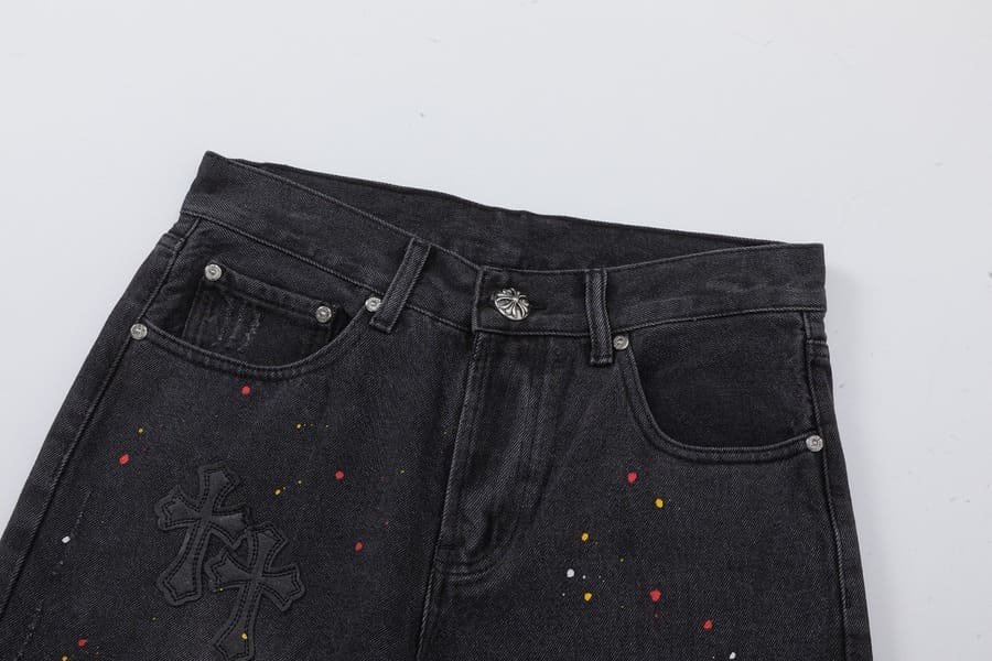 Bermuda Chrome Hearts Balck Cross Jeans