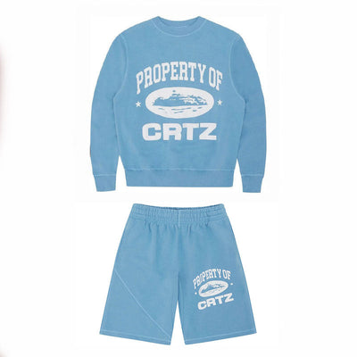 Conjunto Corteiz Shorts Azul