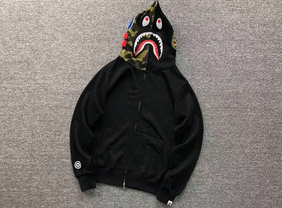 Moletom Bape Shark Zip Preto