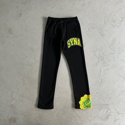 Conjunto Syna World College Logo Preto/Amarelo