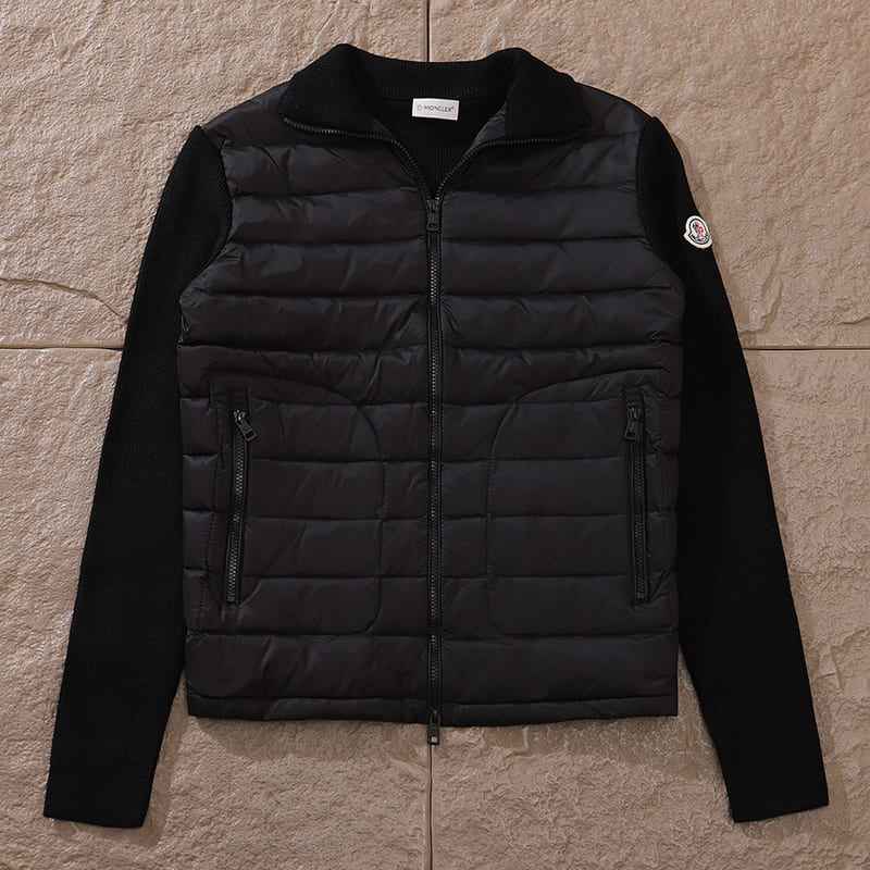 Jaqueta Moncler Matelassê knitting Preta