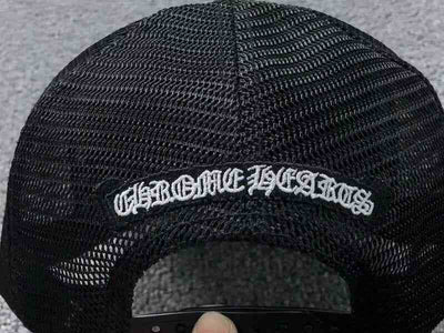 Boné Chrome Hearts Trucker Cemetery Preto/Branco